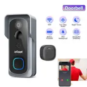 Wireless Doorbell-Video Door Bell 2K WiFi Smart Intercom Security Phone Camera