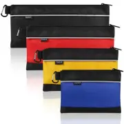 4 Pack Tool Pouch, Small Tool Bag With Zipper, 1680D Oxford Waterproof Tool With