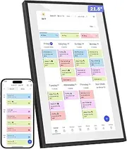 Canupdog Digital Calendar, 21.5 Inch Smart WiFi Digital Calendar&Chore Chart, 1920 * 1080 IPS Touch Screen HD Display for Family Schedules, Wall-Mounted, Share Moments Instantly from Anywhere