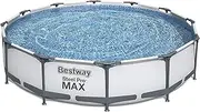 Bestway 56417 Steel Pro Above Ground, 12ft x 30 Inch | Frame Swimming Pool with Filter Pump