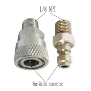 Universal 1/8 inch NPT 8mm Female Connector and 8mm Male Plug Fill Nipple QD