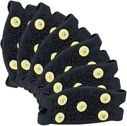 [VALICLUD] 3 Pairs Children' -Tooth Crampons Snow Gripper for Shoes Anti-Slip Shoe Cover Climbing Ice Grippers Ice Shoes Grippers Ice Skates Shoes Crampons TPE Ice Climbing Yellow Buckle