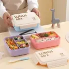Portable Kid's Snack Box Sealed Food Storage Containers Divided Lunch Box Home