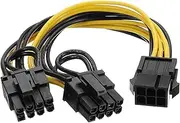 GONOLOWAY 6 Pin to Dual 8 Pin PCIe Adapter Power Cables, 6 Pin to Dual PCIe 8 Pin (6+2) Graphics Card PCI Express Power Adapter GPU VGA Y-Splitter Extension Cords Mining Video Card Converter Cable