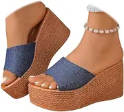 [Generic] Wedge Sandals with arch support Sandals for Women with Arch Support espadrille sandal Wedge Sandals Casual Fashion Wedge Summer Beach Shoe