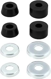 Create idea 1 Set 95A Hard Skateboard Bushings Cylinder Cushions Compatible with Independent Trucks Compatible with Venture Skateboard Black