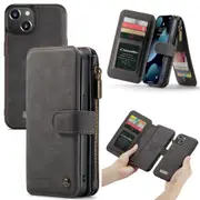 For iPhone 13 mini Case, Wallet PU Leather Detachable Folio Cover, Black