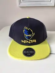 Ninja Snapback Hat Blue Yellow Adjustable