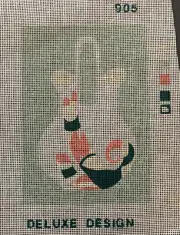 Hand Painted Deluxe Design Southwestern Pottery Hand Painted Embroidery Canvas
