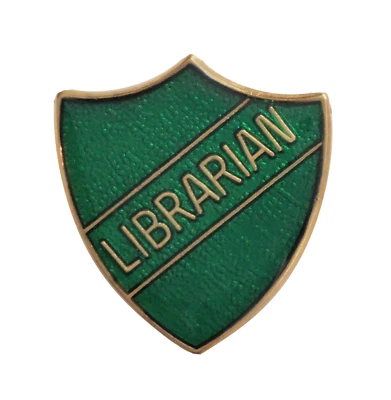Librarian Green Pin Badge For Schools