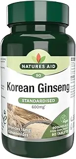 Natures Aid Korean Ginseng 40mg - Pack of 90 Tablets
