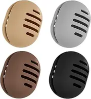 Fauxomor Makeup Sponge Holder,Double-sided Breathable Silicone Beauty Blender Holder for Travel,Shatterproof Make Up Sponge Travel Case for All Sponges Easy to Carry,Grey+Khaki+Coffee+Black