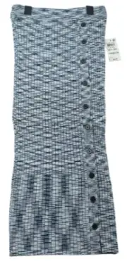 International Concepts Midi Skirt Womens size Small Petite PS Blue Pull on New