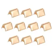 32Pcs Pinch Crimp Ends, 10mm Cord End Clasps Ribbon Crimp Ends, Light Gold