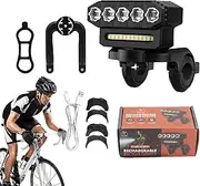 Cycle Headlight Speaker - LED Rechargeable Cycle Headlight Front Light - Waterproof Cycling Flashlight 6 Light Modes Cycle Supplies for Mountain Cycle