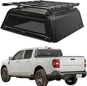 ATATNK 4X4 Offroad Outdoor Hardtop Pickup Truck Car Awnings Steel Camper Double Cab Canopy Topper Truck Bed Cap Compatible for Maverick 2023 Camping