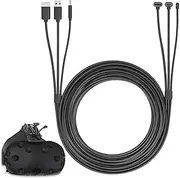 3-in-1 Round HTC Vive Compatible Cable - for HTC Vive 3 in 1 HDMI+USB+DC 5 Meter Cable for Linkbox and Headset Connection (16 Foot)