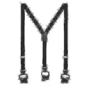 SuspenderStore Solid Color Y-BACK Suspenders- 1" Wide Elastic - BUTTON- 3 Sizes