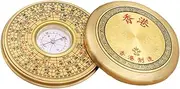 Yardwe Compass Feng Shui Modern Pocket Sundial Vintage Decor Navigation Feng Shui Turtle Feng Shui Ornaments Feng Shui Lo Pan Geology Demonstrator Acrylic Golden
