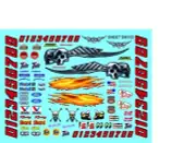 White Vinyl R/c Decal Sheet SM103-1/24-1/18th Numbers Lexan Body-nincoparmaskull