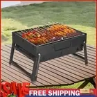 Stainless Steel Portable BBQ Grill Mini BBQ Tool Grill for Beach Garden Party