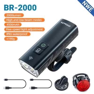Bicycle Light LED Rechargeable Road Bike Front Back Headlight Lamp Flashlight