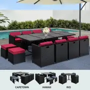 Gardeon 13/11/9/5 pcs Outdoor Dining Set Patio Furniture Lounge Setting Wicker