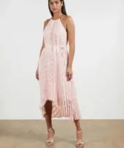 TED BAKER Sasski Pleated Maxi Dress Size 2