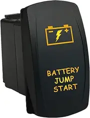 12V 20A / 24V 10A MOMENTARY Rocker Switch Battery Jump Start 6C83OM Universal fits Toyota Nissan Holden Mitsubishi Ford Amarok etc. Dual LED in Amber