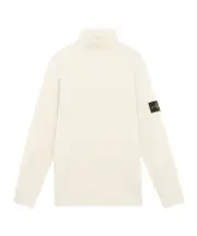 Stone Island Logo Patch Roll Neck Jumper XXL natural white