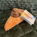 Bark Box THANKSGIVING Orange Poopkin Pumpkin Pie Plush Dog Toy Size Small NWT
