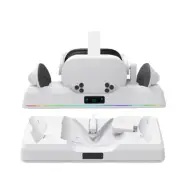 Handle Charging Base Charger with Colorful Lights for Quest 3S VR Accessories