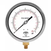 Winters P3s6086 Pressure Gauge, 0 To 100 Psi, 1/4 In Mnpt, Black