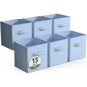 Sorbus Fabric Storage Bins 13" Foldable Cubes With Handles Cubbies -6 Pk