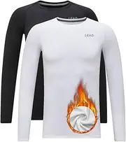 [LEAO] Youth Boys Compression Leggings Fleece Quick Dry Sports Tights Soccer Baseball Basketball Baselayer Pants