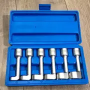 6pc 12pt Injector Fuel Line Socket Wrench Set 12, 14, 16, 17, 18 & 19mm, 1/2dr