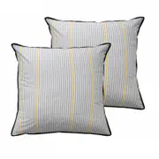 Bianca Pair of Baxter Grey European Pillowcases 65 x 65 cm