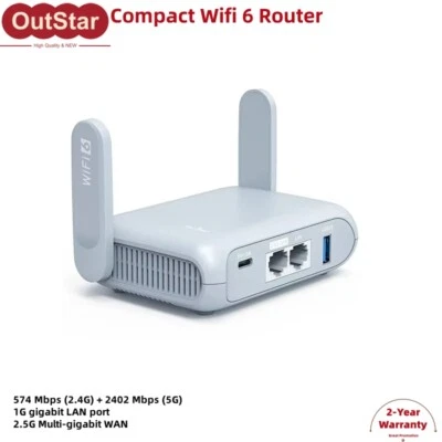 GL.iNet GL-MT3000 Beryl AX Wifi 6 Router with 2.5G Port + Power Adapter #sz