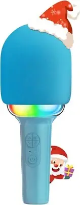 Wireless Bluetooth Karaoke Microphone for Ages 3 to 12+ (Blue)