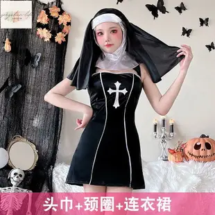 新品 成人服裝萬聖節成人化妝舞會表演服修女服性感吸血鬼聖母夜店狂歡服裝cos