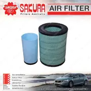 Sakura Air Filter for Volvo B8RLE D8K 7.7L 6Cyl Diesel 2014-On Inner And Outer