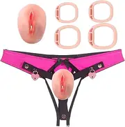 Male Lightweight Chastity Auxiliary Belt Sexy Underwear with Love Locking Sex Toys BDSM Cock Cage Device with 4rings Penis Cage for Gay Sissy Men