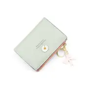 Women Short Wallets New Fashion Design Small Daisy Card Holder High Quality PU Coin Purse Simple Zipper Money Bag Wallets