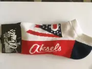 NEW UNISEX AKSELS OSU OHIO STATE FLAG ANKLE SOCKS M/L SOLD OUT
