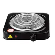 Electric Single Burner Cooktop, Compact And Portable, Adjustable Temperature Hot Plate, 1000w, Blac Black