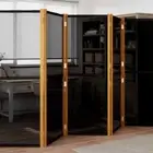6-Panel Room Divider Folding Wall Privacy Screen Stand Black 420x180cm