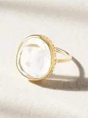 [Pascale Monvoisin] Pascale Monvoisin - Alba 9-karat Gold Crystal Ring - 7 7 Gold