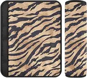 Animal Print Light Brown 2 Pack Belt Strap Covers, Stop seat Belt Cutting into Neck, car seat seat Belt Pads for Sedan Backpack Van