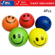 4Pcs Squeeze Ball Autism Toys Stress Balls Anxiety Toys SMILE FACE Bouncy Balls