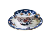 在飛比找Yahoo!奇摩拍賣優惠-英國名瓷royal crown derby早期手繪藍色骨瓷杯
